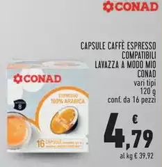 Conad - Capsule Caffè Espresso Compatibili Lavazza A Modo Mio