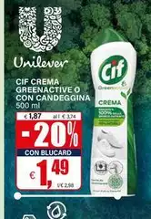 Cif - Crema Greenactive O Con Candeggina Cif - Crema Greenactive O Con Candeggina
