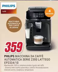 Philips - Macchina Da Caffè Automatica Serie 2300 Lattego EP2334/10 Philips - Macchina Da Caffè Automatica Serie 2300 Lattego EP2334/10