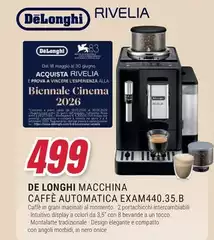 De Longhi - Macchina Caffè Automatica EXAM440.35.B De Longhi - Macchina Caffè Automatica EXAM440.35.B