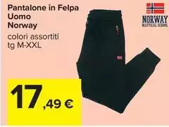 Norway - Pantalone In Felpa Uomo Norway - Pantalone In Felpa Uomo