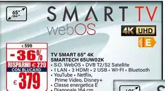 Smart Tech - Tv Smart 65" 4K 65UWO2K