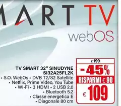 Tv Smart - 32'' SINUDYNE SI32A25FL2K