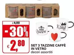 Set 3 Tazzine Caffè