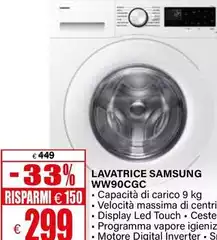 Samsung - Lavatrice WW90CGC Samsung - Lavatrice WW90CGC