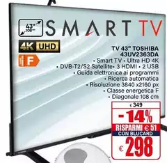 Toshiba - Tv 43" 43UV2363DA