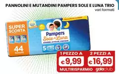 Pampers - Pannolini E Mutandini Sole E Luna Trio Vari Formati