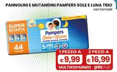 Pampers - Pannolini E Mutandini Sole E Luna Trio Vari Formati