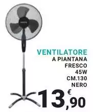 Ventilatore A Piantana Fresco 45w Cm.130 Nero Ventilatore A Piantana Fresco 45w Cm.130 Nero