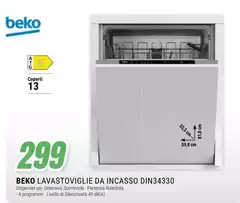 Beko - Lavastoviglie Da Incasso Din34330 Beko - Lavastoviglie Da Incasso Din34330