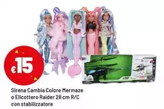 Sirena Cambia Colore Mermaze O Elicottero Raider R/c Con Stabilzzatore Sirena Cambia Colore Mermaze O Elicottero Raider R/c Con Stabilzzatore