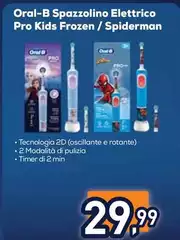Oral B - Spazzolino Elettrico Pro Kids Frozen/Spiderman