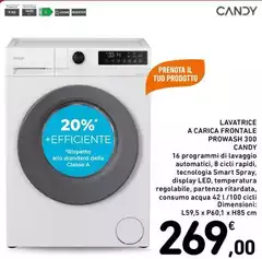 Candy - Lavatrice A Carica Frontale ProWash 300 Candy - Lavatrice A Carica Frontale ProWash 300