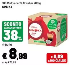 Gimoka - 100 Cialde Caffé Granbar Gimoka - 100 Cialde Caffé Granbar