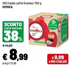Gimoka - 100 Cialde Caffé Granbar Gimoka - 100 Cialde Caffé Granbar
