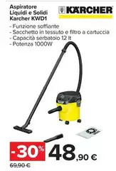 Kärcher - Aspiratore Liquidi I Solidi Kwd1- Kärcher - Aspiratore Liquidi I Solidi Kwd1-