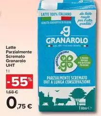 Granarolo - Latte Parzialmente Scremato UHT Granarolo - Latte Parzialmente Scremato UHT