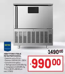 Abbattitore 5 Teglie Professional