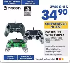 Nacon - Controller Wired Per Ps4 Nacon - Controller Wired Per Ps4
