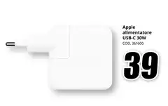 Apple - Alimentatore Usbsc-30w Apple - Alimentatore Usbsc-30w