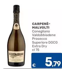 Carpenè malvolti - Conegliano Valdobbiadene Prosecco Superiore DOCG Extra Dry Carpenè malvolti - Conegliano Valdobbiadene Prosecco Superiore DOCG Extra Dry