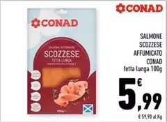 Conad - Salmone Scozzese Affumicato Conad - Salmone Scozzese Affumicato