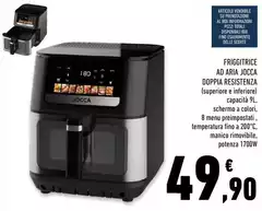 Jocca - Friggitrice Ad Aria DOPPIA ResiStenza