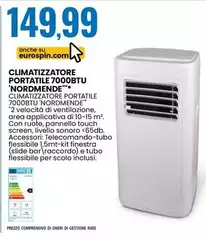Nordmende - Climatizzatore Portatile 7000BTUR'' Nordmende - Climatizzatore Portatile 7000BTUR''