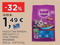 Whiskas - Fagottini Ripieni Per Gatti 1+ Con Tonno Whiskas - Fagottini Ripieni Per Gatti 1+ Con Tonno