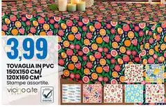 Tovaglia In Pvc 150x150 Cm/ 120x160 Cm Tovaglia In Pvc 150x150 Cm/ 120x160 Cm