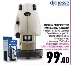 Didiesse - Macchina Caffe' Espresso Manuale Frog Revolution Didiesse - Macchina Caffe' Espresso Manuale Frog Revolution