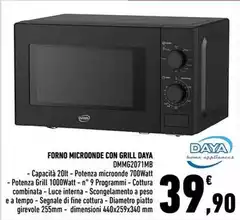 Daya - Forno Microonde Con Grill Daya - Forno Microonde Con Grill