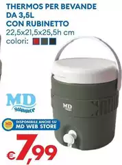 Thermos Per Bevande Da 3,5l Con Rubinetto Thermos Per Bevande Da 3,5l Con Rubinetto