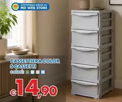 Cassettiera Color 5 Cassetti Cassettiera Color 5 Cassetti