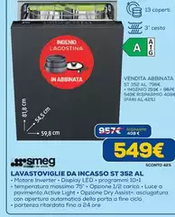 Smeg - Lavastoviglie Da Incasso ST 352 AL