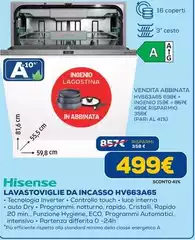 Hisense - Lavastoviglie Da Incasso HV663A65 Hisense - Lavastoviglie Da Incasso HV663A65