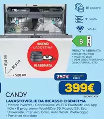 Candy - Lavastoviglie Da Incasso CI6B4F1MA