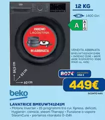 Beko - Lavatrice BMEUWT41241M