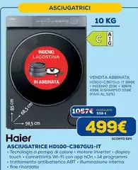 Haier - Asciugatrice HD100-C367GU1-IT Haier - Asciugatrice HD100-C367GU1-IT