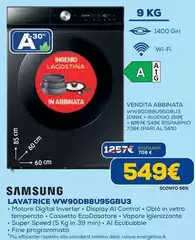 Samsung - Lavatrice WW90DB8U95GBU3