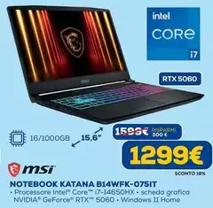 Msi - Notebook Katana B14WFK-075IT Msi - Notebook Katana B14WFK-075IT