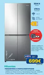 Hisense - Frigorifero 4 Porte RQ5P470SEIE Hisense - Frigorifero 4 Porte RQ5P470SEIE