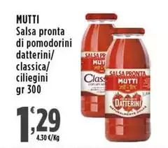 Mutti - Salsa Pronta Di Pomodorini Datterini/Classica/Ciliegini Mutti - Salsa Pronta Di Pomodorini Datterini/Classica/Ciliegini
