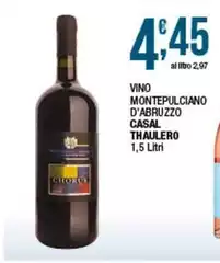 Casal Thaulero - Vino Montepulciano D'Abruzzo