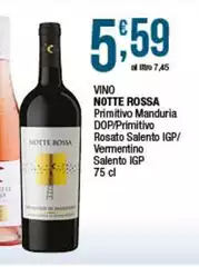Notte rossa - Vino Primitivo Manduria DOP/ Primitivo Rosato Salento IGP/ Vermentino Salento IGP