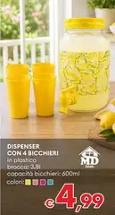 Dispenser Con 4 Bicchieri