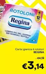 Regina - Carta Igienica 4 Rotoloni