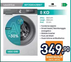 Hisense - Lavatrice WF3S8043BW7 Hisense - Lavatrice WF3S8043BW7