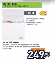 Ignis - Congelatore Orizzontale IGNCF1984E Ignis - Congelatore Orizzontale IGNCF1984E