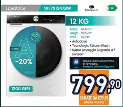 Hisense - Lavatrice WF7S1247BW Hisense - Lavatrice WF7S1247BW